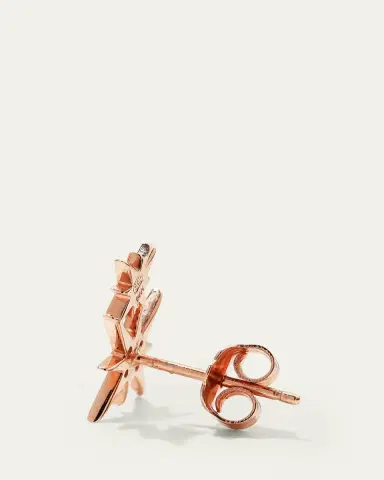 Sydney Evan 14k Pave Diamond Double Starburst Stud Earring | Thumbnail 7