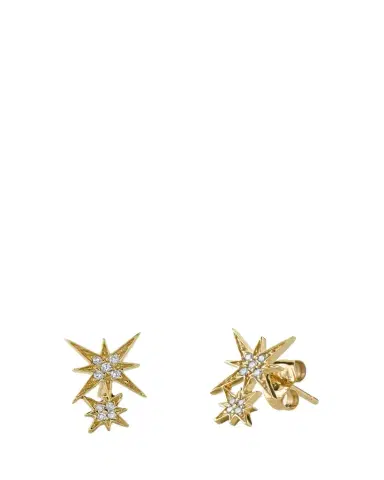 Sydney Evan 14k Pave Diamond Double Starburst Stud Earring | Thumbnail 1