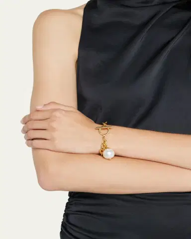 ben-amun Chain Bracelet with Pearly Drop | Thumbnail 2