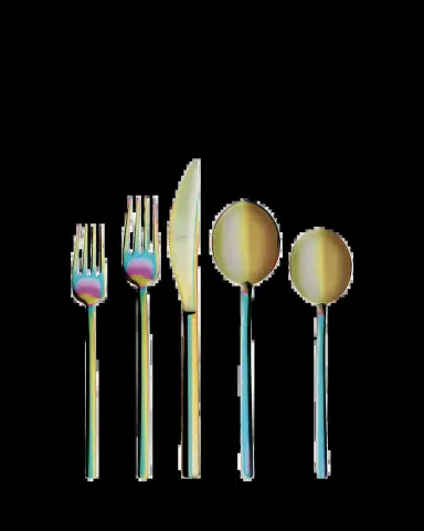 Mepra Due Ice Rainbow 5-Piece Flatware Set | Thumbnail 2 Mepra Due Ice Rainbow 5-Piece Flatware Set | Thumbnail 2