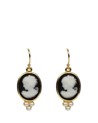 ben-amun Cameo Pearly Trio Earrings | Thumbnail 1