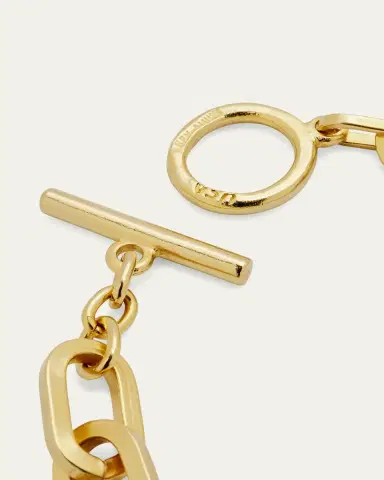 ben-amun 24k Gold Electroplate Oval Link Chain Bracelet | Thumbnail 4