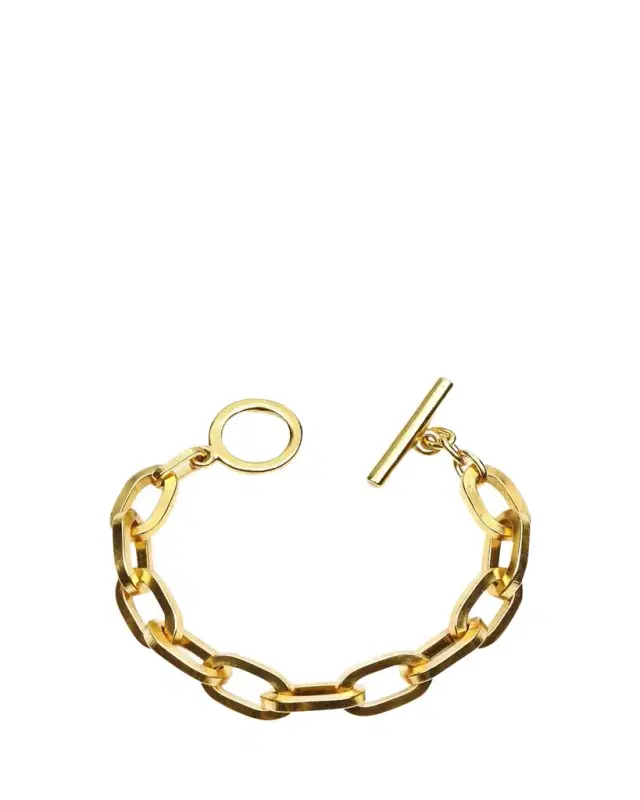 Ben-Amun 24k Gold Electroplate Oval Link Chain Bracelet