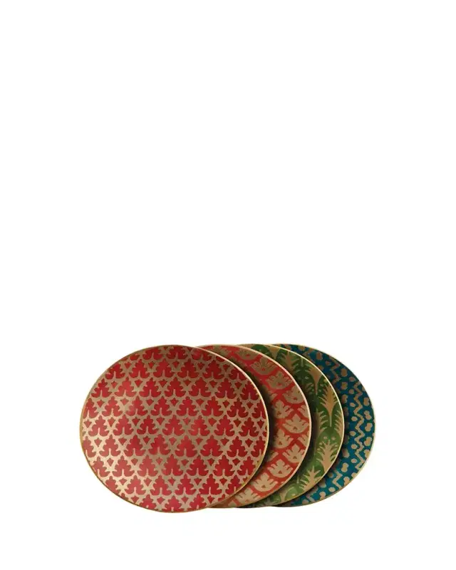 Fortuny Assorted Canape Plates, Set of 4