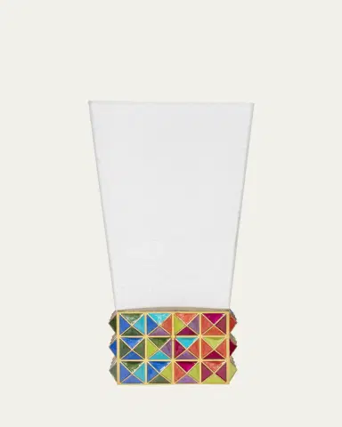 Jay Strongwater Rainbow Pyramid Vase | Thumbnail 2