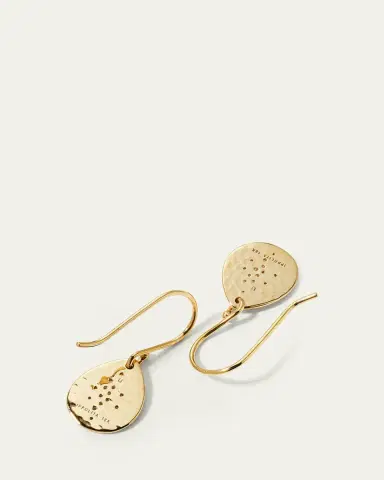 Ippolita Crinkle Small Teardrop Earrings in 18K Gold with Diamonds | Thumbnail 4