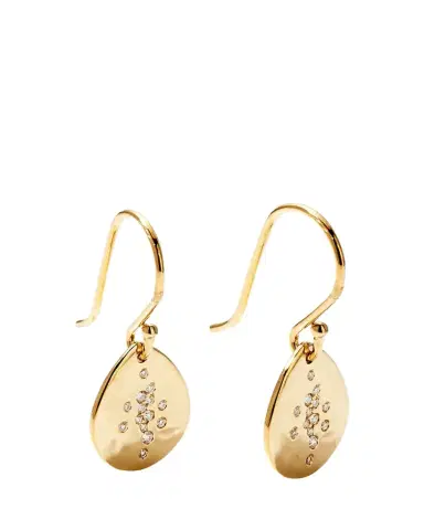 Ippolita Crinkle Small Teardrop Earrings in 18K Gold with Diamonds | Thumbnail 1