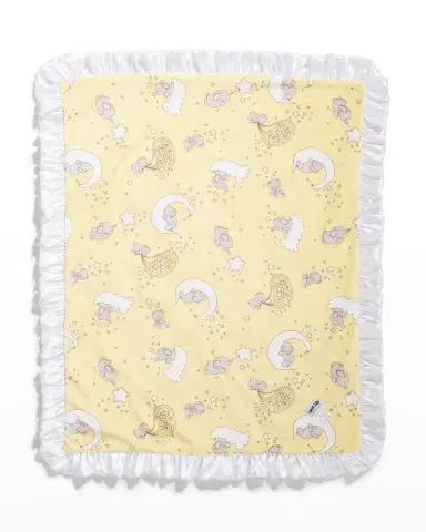 Boogie Baby Elephant and Star Baby Blanket w/ Contrast Trim | Thumbnail 2
