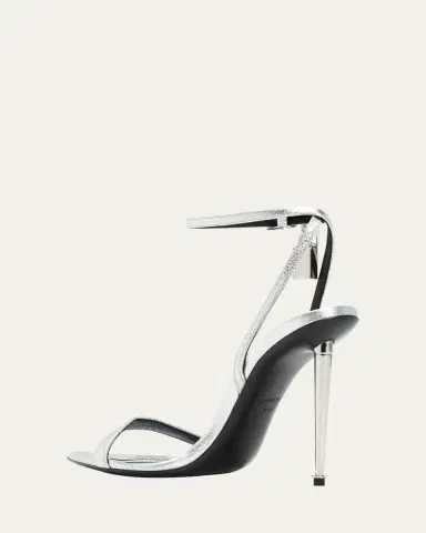 TOM FORD Padlock Metallic Stiletto Sandals | Thumbnail 8