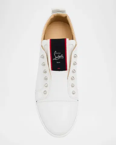 Christian Louboutin Men's F. A.V. Fique A Vontade Spiked Leather Slip-On Sneakers | Thumbnail 5 Christian Louboutin Men's F. A.V. Fique A Vontade Spiked Leather Slip-On Sneakers | Thumbnail 5