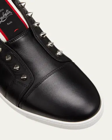 Christian Louboutin Men's F. A.V. Fique A Vontade Spiked Leather Slip-On Sneakers | Thumbnail 10 Christian Louboutin Men's F. A.V. Fique A Vontade Spiked Leather Slip-On Sneakers | Thumbnail 10