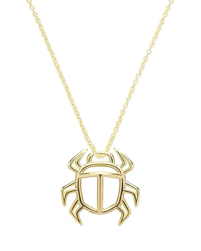 Aliita Beetle Necklace in 9k Gold