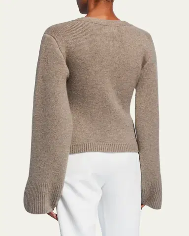 Khaite Scarlet Cashmere Cropped Cardigan | Thumbnail 5