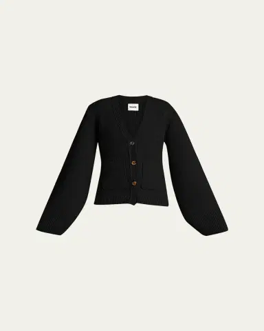Khaite Scarlet Cashmere Cropped Cardigan | Thumbnail 7