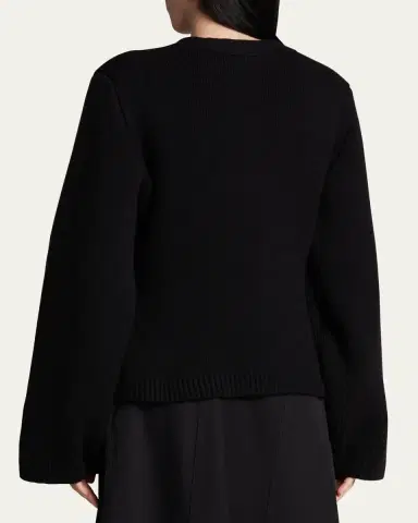 Khaite Scarlet Cashmere Cropped Cardigan | Thumbnail 9