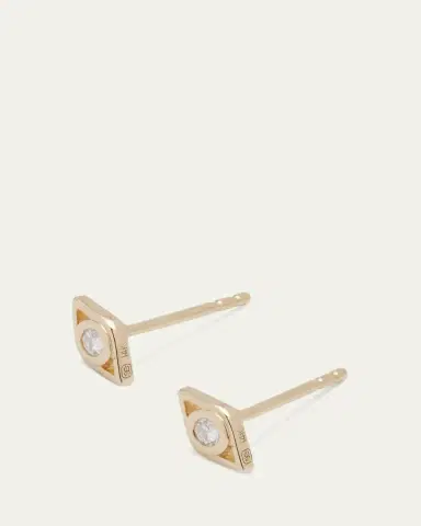 Sydney Evan 14k Diamond Evil Eye Stud Earring, Single | Thumbnail 3 Sydney Evan 14k Diamond Evil Eye Stud Earring, Single | Thumbnail 3