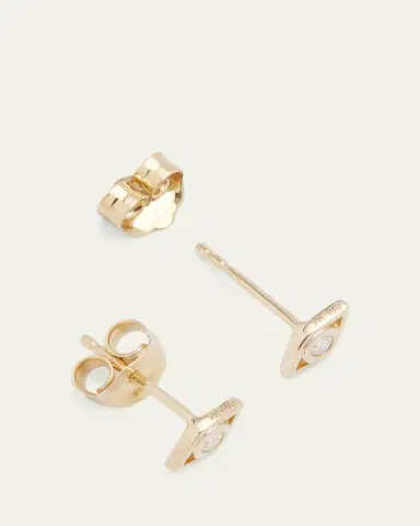 Sydney Evan 14k Diamond Evil Eye Stud Earring, Single | Thumbnail 4 Sydney Evan 14k Diamond Evil Eye Stud Earring, Single | Thumbnail 4