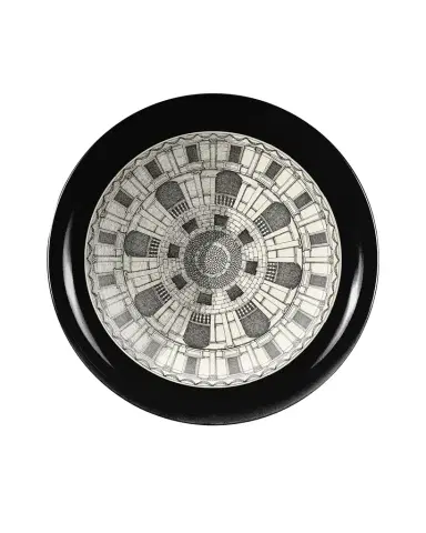 Fornasetti 40cm Tray - Cortile N.1 On Black | Thumbnail 1