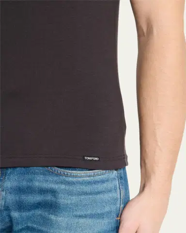 TOM FORD Men's Solid Stretch Jersey T-Shirt | Thumbnail 17