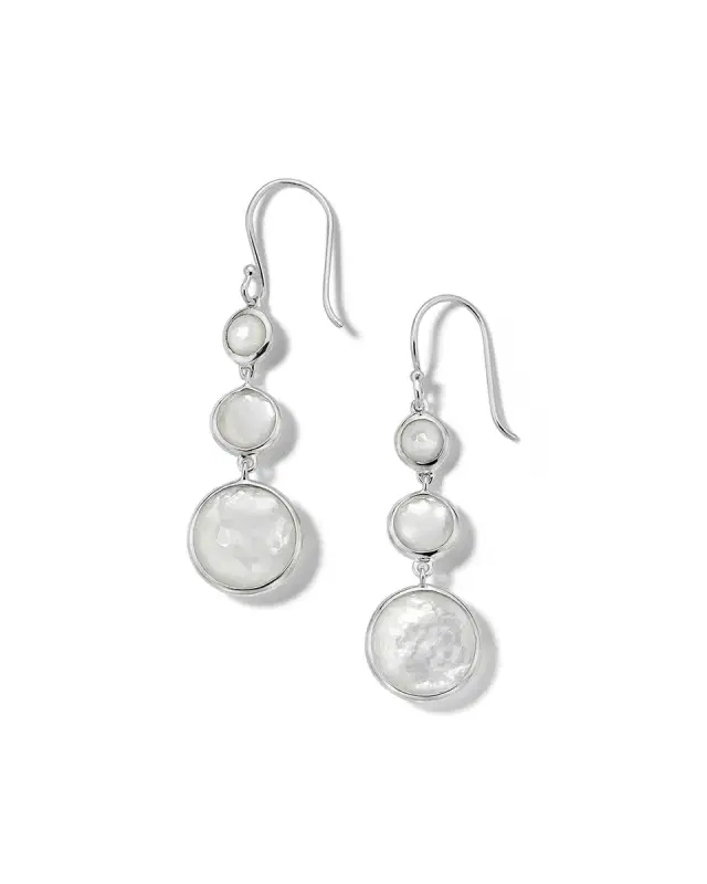 Ippolita Lollitini 3-Stone Drop Earrings in Sterling Silver