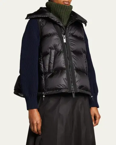 SACAI Asymmetric Zipper Puffer Vest | Thumbnail 4