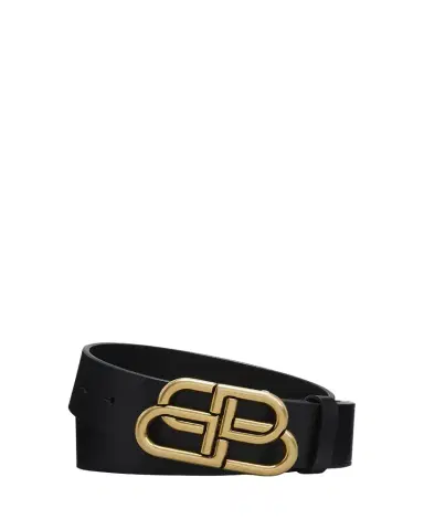 Balenciaga Men's BB-Buckle Leather Belt | Thumbnail 1