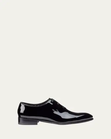 Santoni Men's Padova Patent Leather Oxfords | Thumbnail 5