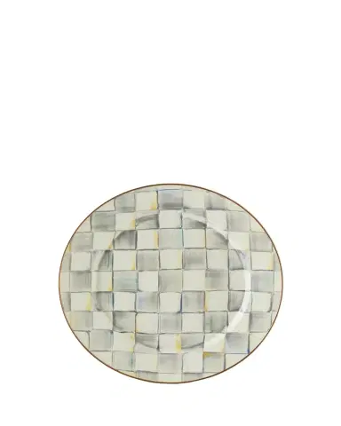 MacKenzie-Childs Sterling Check Charger Plate | Thumbnail 1