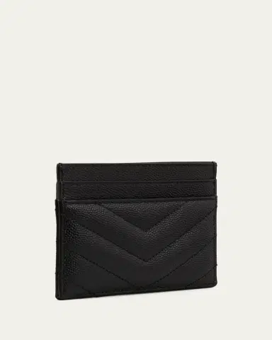 Saint Laurent Cassandre YSL Monogram Card Case in Grained Leather | Thumbnail 3 Saint Laurent Cassandre YSL Monogram Card Case in Grained Leather | Thumbnail 3