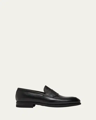Bontoni Men's Principe Grain Loafer Pebble Rubber Sole | Thumbnail 11 Bontoni Men's Principe Grain Loafer Pebble Rubber Sole | Thumbnail 11