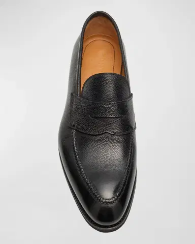 Bontoni Men's Principe Grain Loafer Pebble Rubber Sole | Thumbnail 9 Bontoni Men's Principe Grain Loafer Pebble Rubber Sole | Thumbnail 9