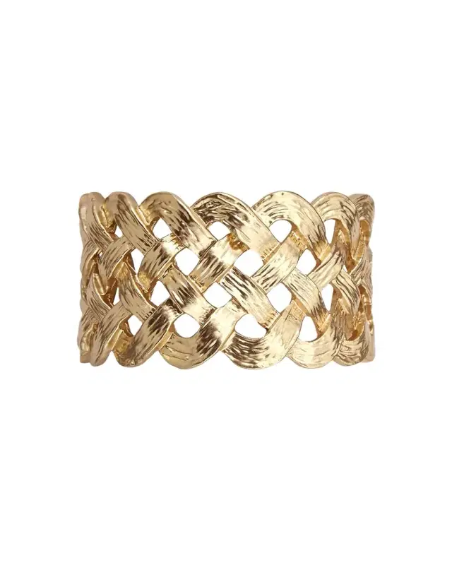 L'Objet Braided Gold-Plated Napkin Ring Jewels, Set of 4
