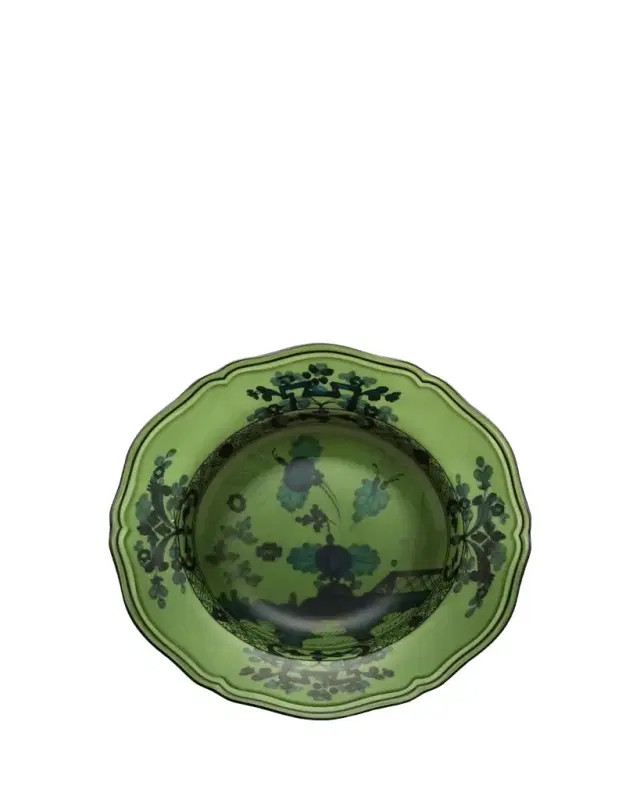 Ginori 1735 Oriente Italiano Soup Plate, Malachite