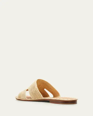 CARRIE FORBES Cuadro Raffia Flat Slide Sandals | Thumbnail 2