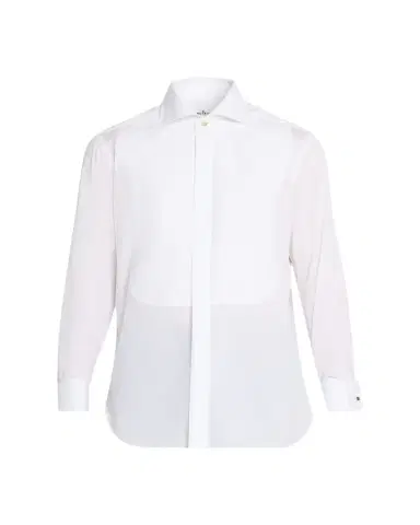 Kiton Men's Cotton Pique Bib-Front Dress Shirt | Thumbnail 1 Kiton Men's Cotton Pique Bib-Front Dress Shirt | Thumbnail 1