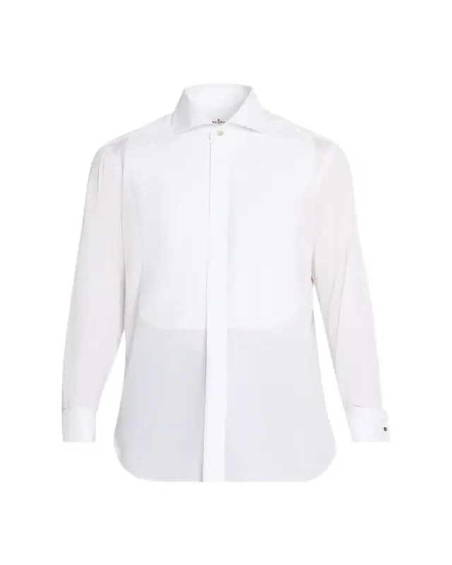 Kiton Men's Cotton Pique Bib-Front Dress Shirt