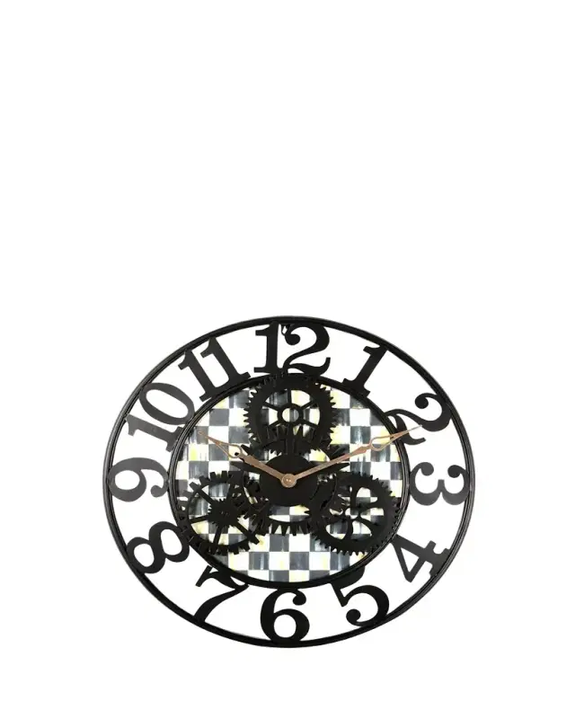 MacKenzie-Childs Courtly Check Small Farmhouse Wall Clock