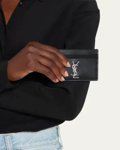 Saint Laurent Men's YSL Monogram Leather Card Case | Thumbnail 2 Saint Laurent Men's YSL Monogram Leather Card Case | Thumbnail 2