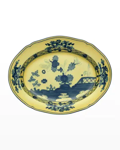 GINORI 1735 Oriente Italiano Oval Platter, Citrino | Thumbnail 2