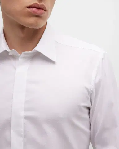 Charvet Men's Slim Fit Covered Placket Dress Shirt | Thumbnail 4