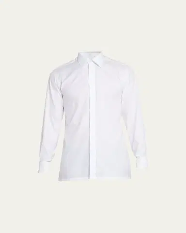 Charvet Men's Slim Fit Covered Placket Dress Shirt | Thumbnail 7