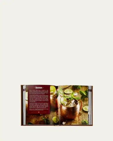 Graphic Image Whiskey Cocktails Leather Bound Book, Personalized | Thumbnail 4