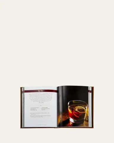 Graphic Image Whiskey Cocktails Leather Bound Book, Personalized | Thumbnail 5