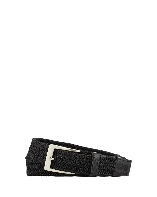 Men's Sport Stretch Belt with Crocodile-Trim