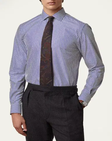 Ralph Lauren Purple Label Men's Bengal-Stripe Shirt | Thumbnail 5 Ralph Lauren Purple Label Men's Bengal-Stripe Shirt | Thumbnail 5