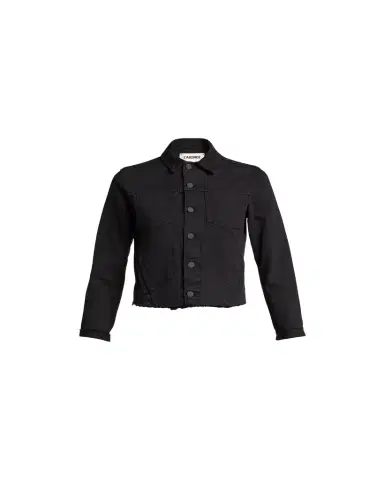 L'Agence Janelle Slim Raw-Edge Denim Jacket | Thumbnail 1 L'Agence Janelle Slim Raw-Edge Denim Jacket | Thumbnail 1