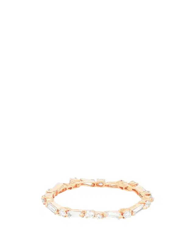 Suzanne Kalan 18K Rose Gold Fireworks Thin Mix Eternity Band Ring