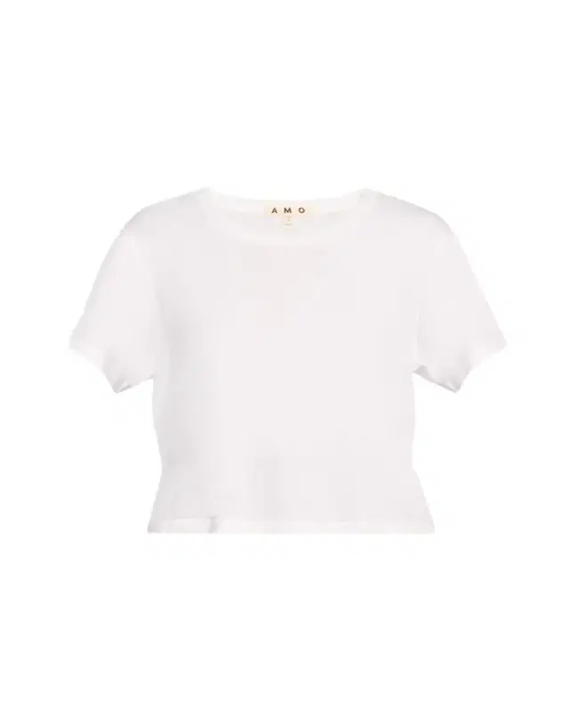 AMO Denim Babe Cropped Crewneck Tee