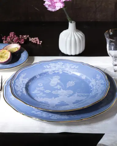 GINORI 1735 Oriente Italiano Rim Soup Plate, Pervinca | Thumbnail 2