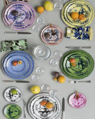 GINORI 1735 Oriente Italiano Rim Soup Plate, Pervinca | Thumbnail 4